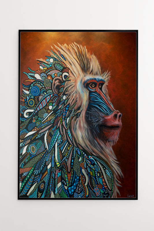 Baboon Lærredtryk