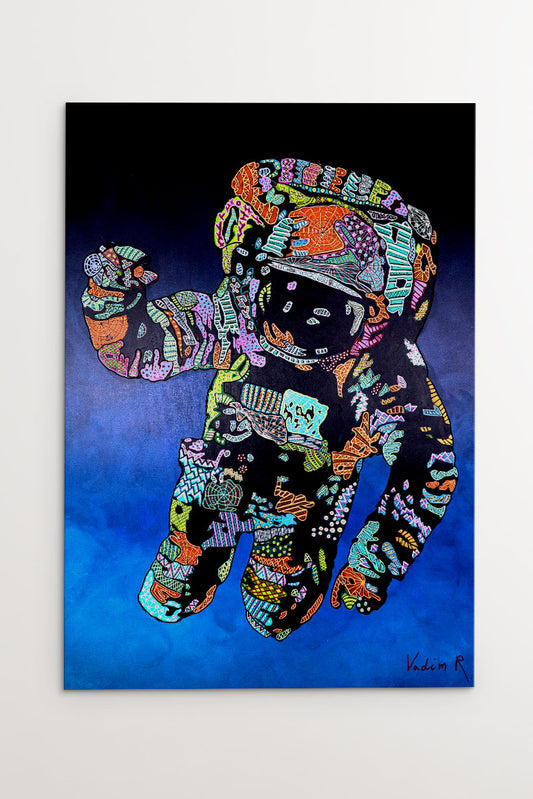 Astronaut Ver. 1 Lærredtryk