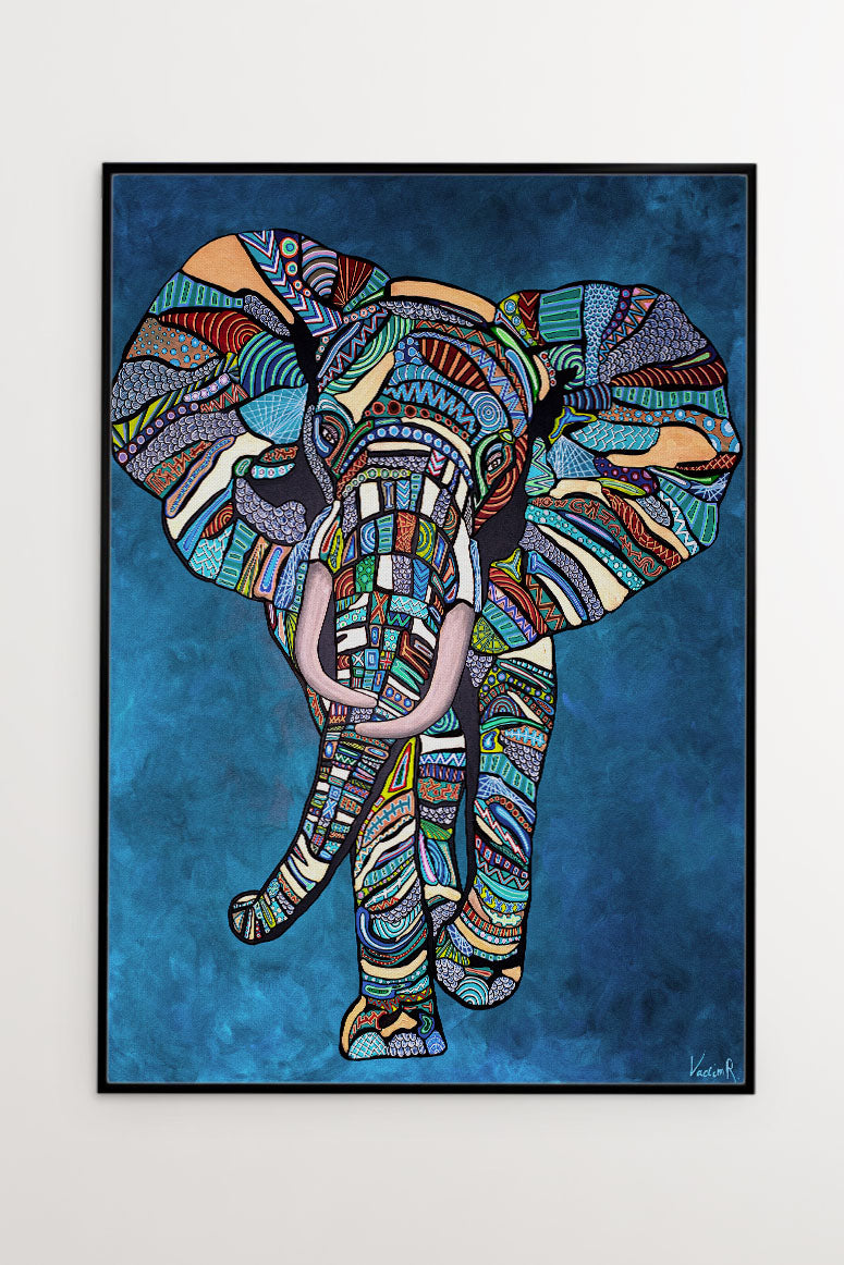 Elephas Lærredtryk