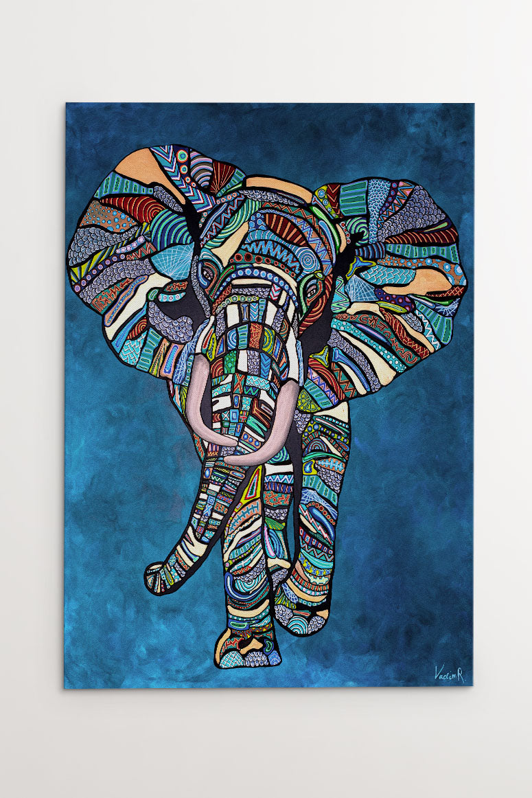 Elephas Lærredtryk