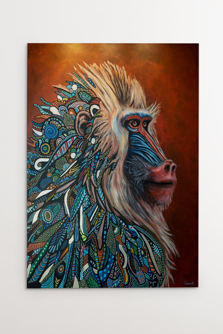 Baboon Leinwanddruck