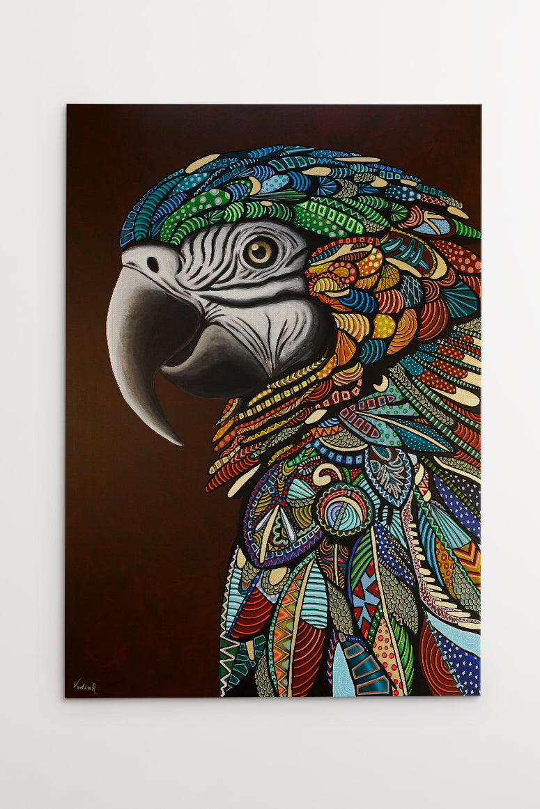 Face of Feathers - Impression sur toile