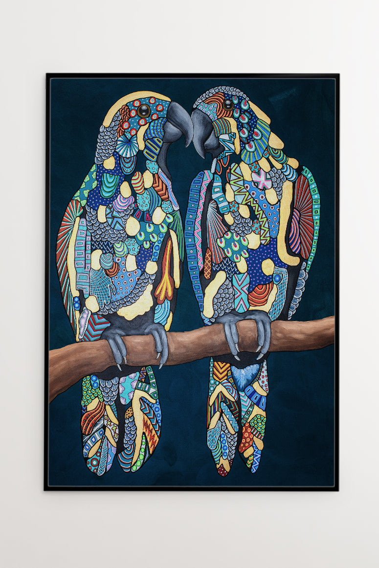 Lovebirds - Impression sur toile