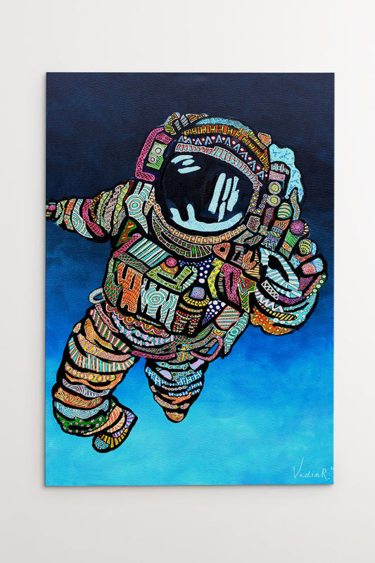 Astronaut Ver. 2 Lærredtryk